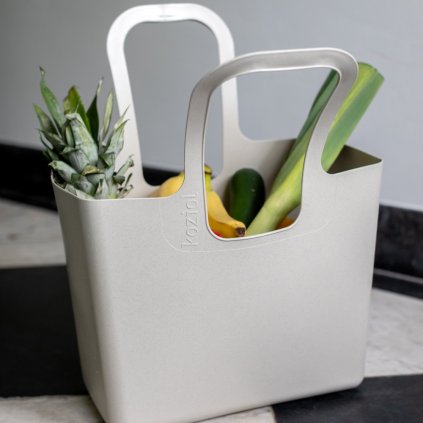Bevásárlótáska TASCHE XL, organikus természetes szürke, Koziol