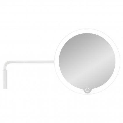 Asztali kozmetikai tükör MODO LED, fali rögzítéssel, ötszörös nagyítással, fehér, Blomus