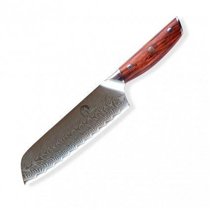 Santoku kés ROSE WOOD DAMASCUS 17,5 cm, Dellinger