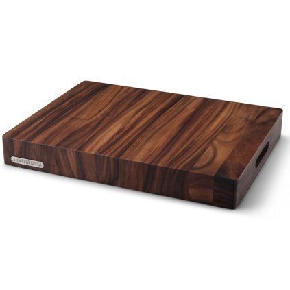 Vágódeszka LOG 48 x 36 x 6 cm, barna, akácfa, Continenta