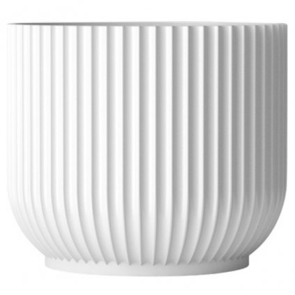 Virágcserép 14 cm, fehér, porcelán, Lyngby