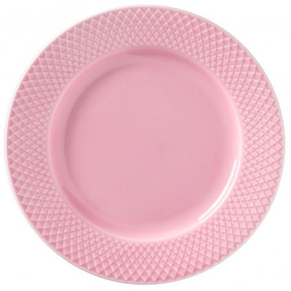 Desszert tányér RHOMBE, 21 cm, rózsaszín, Lyngby