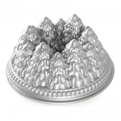 Kuglóf sütőforma PINE FOREST, ezüst, Nordic Ware