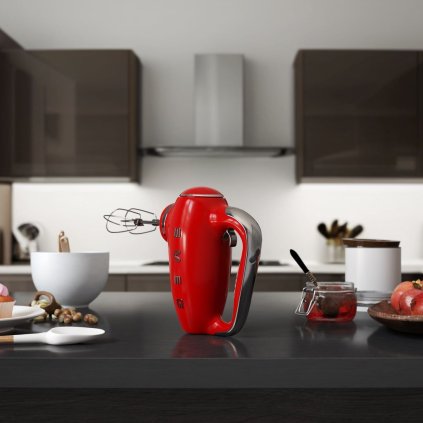 Kézi mixer HMF01RDEU, piros, Smeg
