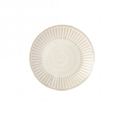 Csészealj RIDGED ALABASTER 12 cm, krém, kerámia, MIJ