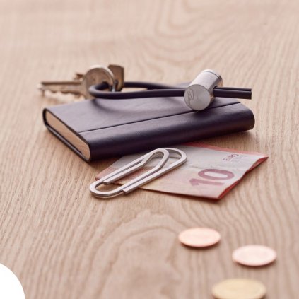 Névjegykártya tartó SLIM 10 cm, fekete, Philippi