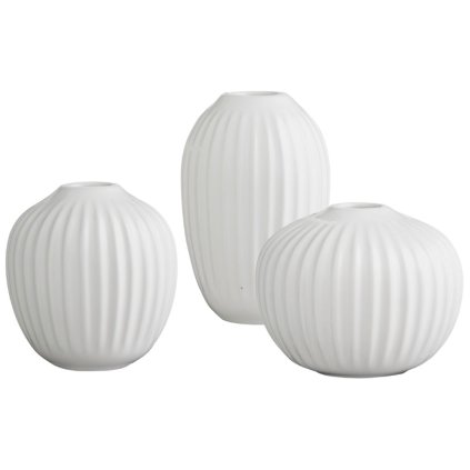 Mini váza HAMMERSHOI, 3 db szett, fehér, Kähler