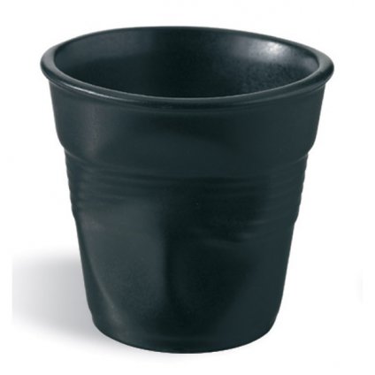 FROISSÉS csésze 180 ml, selyemfekete, porcelán, REVOL