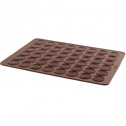 Francia macaronok sütőalátét 40 cm, barna, szilikon, Lékué