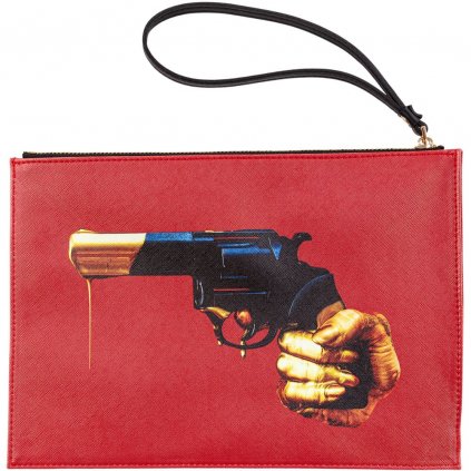 Kozmetikai táska TOILETPAPER REVOLVER 28 x 20 cm, piros, Seletti