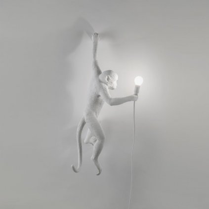 Fali lámpa MONKEY HANGING LEFT HAND 76,5 cm, fehér, Seletti