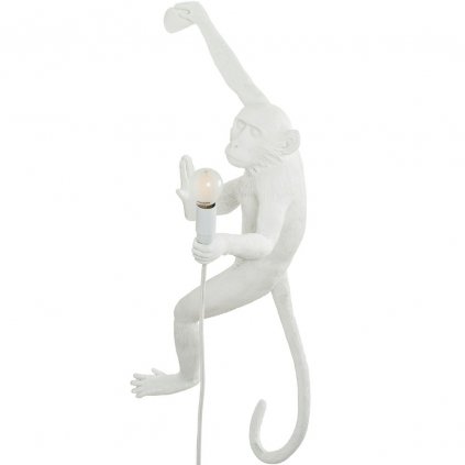 Fali lámpa MONKEY HANGING RIGHT HAND 65 cm, fehér, Seletti