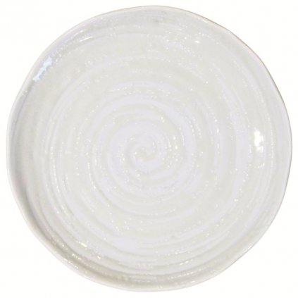 Tapas tányér WHITE SPIRAL MIJ 16 cm, fehér
