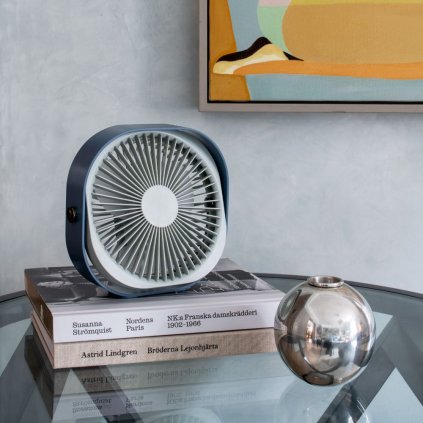 FANTASTIC 20 cm-es asztali ventilátor, kék, Printworks