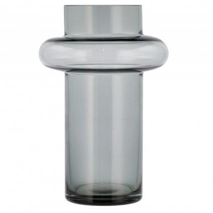 Váza TUBE 25 cm, füstölt üveg, Lyngby Glas