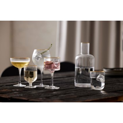 Gin & tonic pohár PALERMO GOLD, 4 db szett, 650 ml, Lyngby Glas