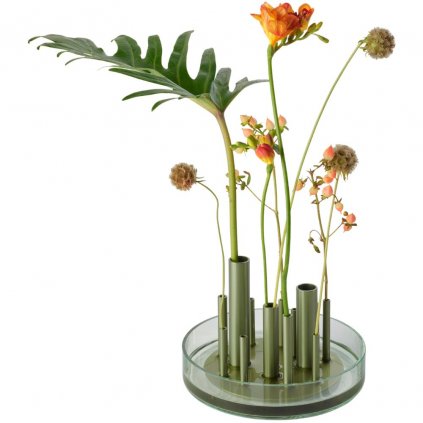 Váza IKERU 19 cm, zöld, üveg, Fritz Hansen