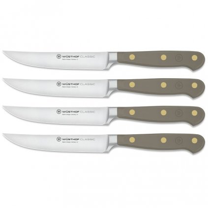 
                    
                          Steak kés CLASSIC COLOUR, szett 4 darab, 12 cm, bársonyos osztriga, Wüsthof                    
                