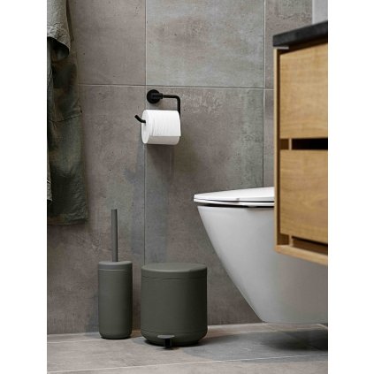 WC kefetartó UME 39 cm, olívazöld, kerámia, Zone Denmark