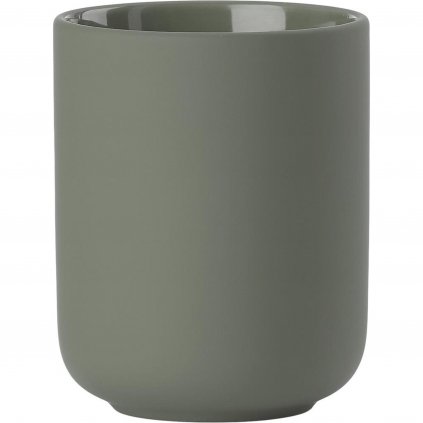Fogkefe pohár UME 10 cm, olajzöld, kerámia, Zone Denmark