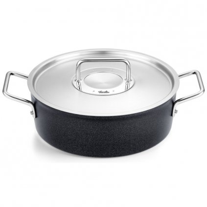 Alacsony lábas ADAMANT 28 cm, fekete, alumínium, Fissler