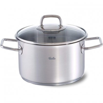 Magas lábas VISEO 20 cm, ezüst, rozsdamentes acél, Fissler