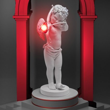 Asztali lámpa CUPID 63 cm, fehér, gyanta, Seletti