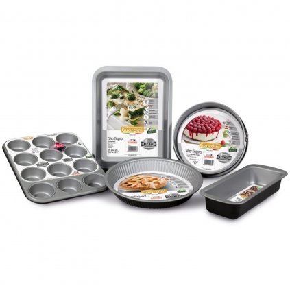 Tortaforma SILVER ELEGANCE 24 cm, fekete, acél, Guardini
