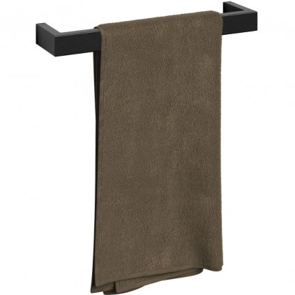 Törölközőtartó LINEA 46 cm, fekete, rozsdamentes acél, Zack