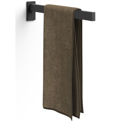 Törölközőtartó LINEA 42 cm, fekete, rozsdamentes acél, Zack