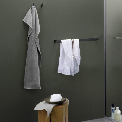 Törölközőtartó LINEA 61 cm, fekete, rozsdamentes acél, Zack
