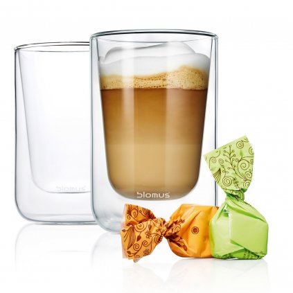 Cappuccino pohár NERO, 2 db szett, 250 ml, duplafalú, Blomus