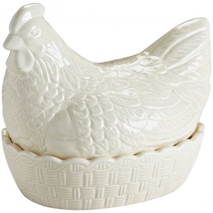 Élelmiszertároló edény MOTHER HEN 21 cm, fehér, kőedény, Mason Cash