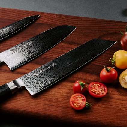 Japán kés KIRITSUKE RAN PLUS 20 cm, fekete, Yaxell