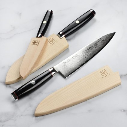 Késvédő tok, Santoku késhez 16,5 cm, fa, Yaxell