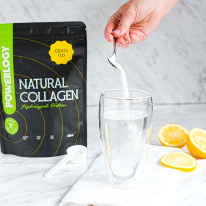 Kollagén 300 g, természetes, por, Powerlogy