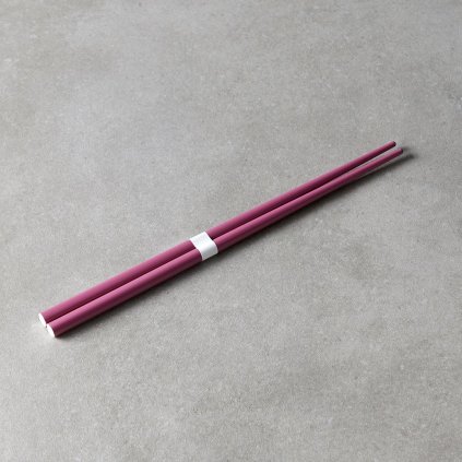 Evőpálcikák 22,5 cm, szilva / fehér, bambusz, MIJ