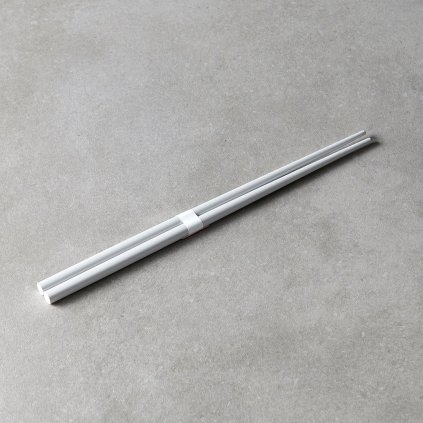 Evőpálcikák 22,5 cm, szürke / fehér, bambusz, MIJ