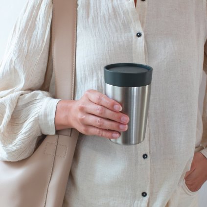 Brabantia MAKE & TAKE thermo bögre, 200 ml, sötétszürke, acél