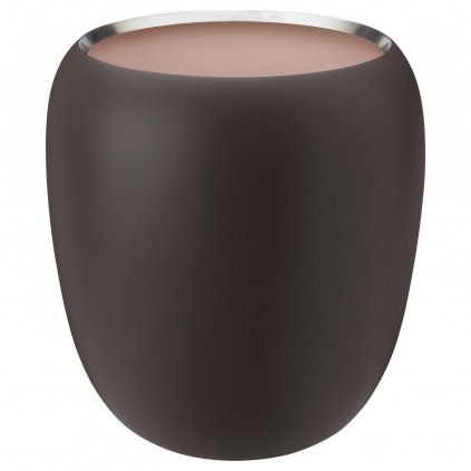 Stelton ORA váza, 22 cm, sötét por, rozsdamentes acél