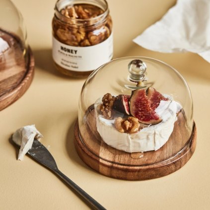 Nicolas Vahé FROMAGE tálaló tányér, 13 cm, barna, fa