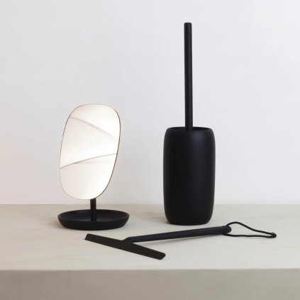 Stelton FJORD kozmetikai tükör, 25 cm, fekete, vas / kőedény