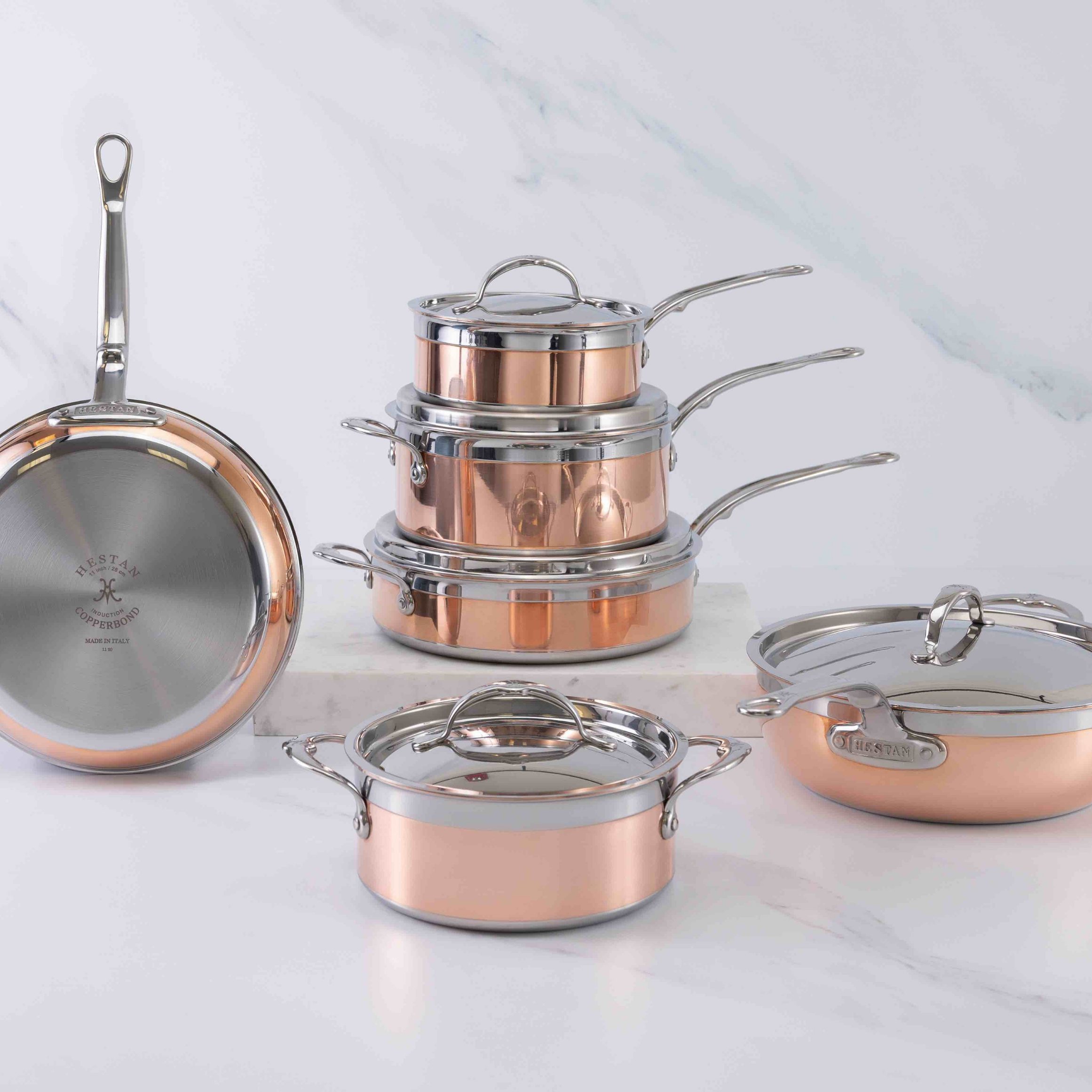 Fazék COPPERBOND 24 cm, 5,7 l, réz, Hestan
