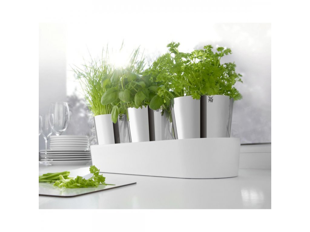 157166 4 samozavlazovaci kvetinac gourmet sada 3 ks bylinkova zahradka wmf
