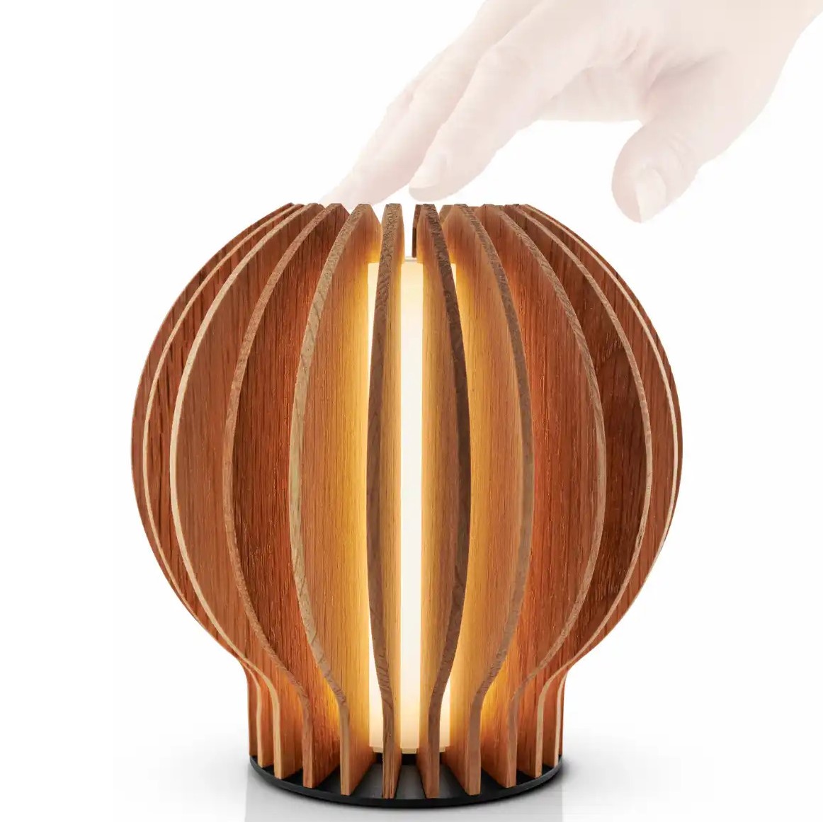 Asztali lámpa RADIANT 15 cm, LED, világosbarna, fa, Eva Solo