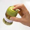Edénysúroló kefe edényfolyadék adagolóval PALM SCRUB, zöld színű, Joseph Joseph