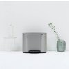 Pedálos szemetes kosár BO 3 x 11 l, matt acél, Brabantia