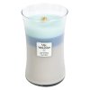 Illatosított gyertya Trilogy Woven Comforts WoodWick nagy váza