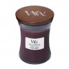 Illatosított gyertya Black Cherry WoodWick közepes váza