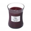 Illatosított gyertya Black Cherry WoodWick közepes váza